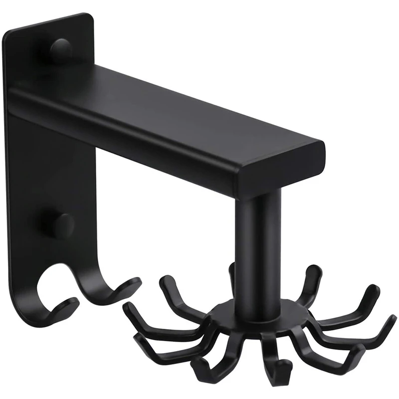 Настенная стойка для кухонной утвари, подвесная стойка для кастрюль и сковородок, вращающаяся стойка для кастрюль с 10 съемными крючками 
Настенная стойка для кухонной утвари, подвесная стойка для кастрюль и сковородок, вращающаяся стойка для кастрюль с 10 съемными крючками