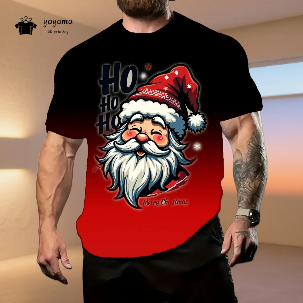 Santa Claus Men's T-Shirt Summer Trend Breathable Men's Tops Fashion O-Neck Men's Short Sleeve Christmas Casual Men's Clothing
Santa Claus Men's T-Shirt Summer Trend Breathable Men's Tops Fashion O-Neck Men's Short Sleeve Christmas Casual Men's Clothing