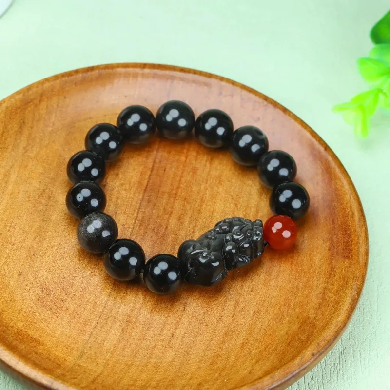 Obsidian Fortune Pixiu Men and Women, Handmade Vintage Fashion Versatile Elegant Bracelet
Obsidian Fortune Pixiu Men and Women, Handmade Vintage Fashion Versatile Elegant Bracelet