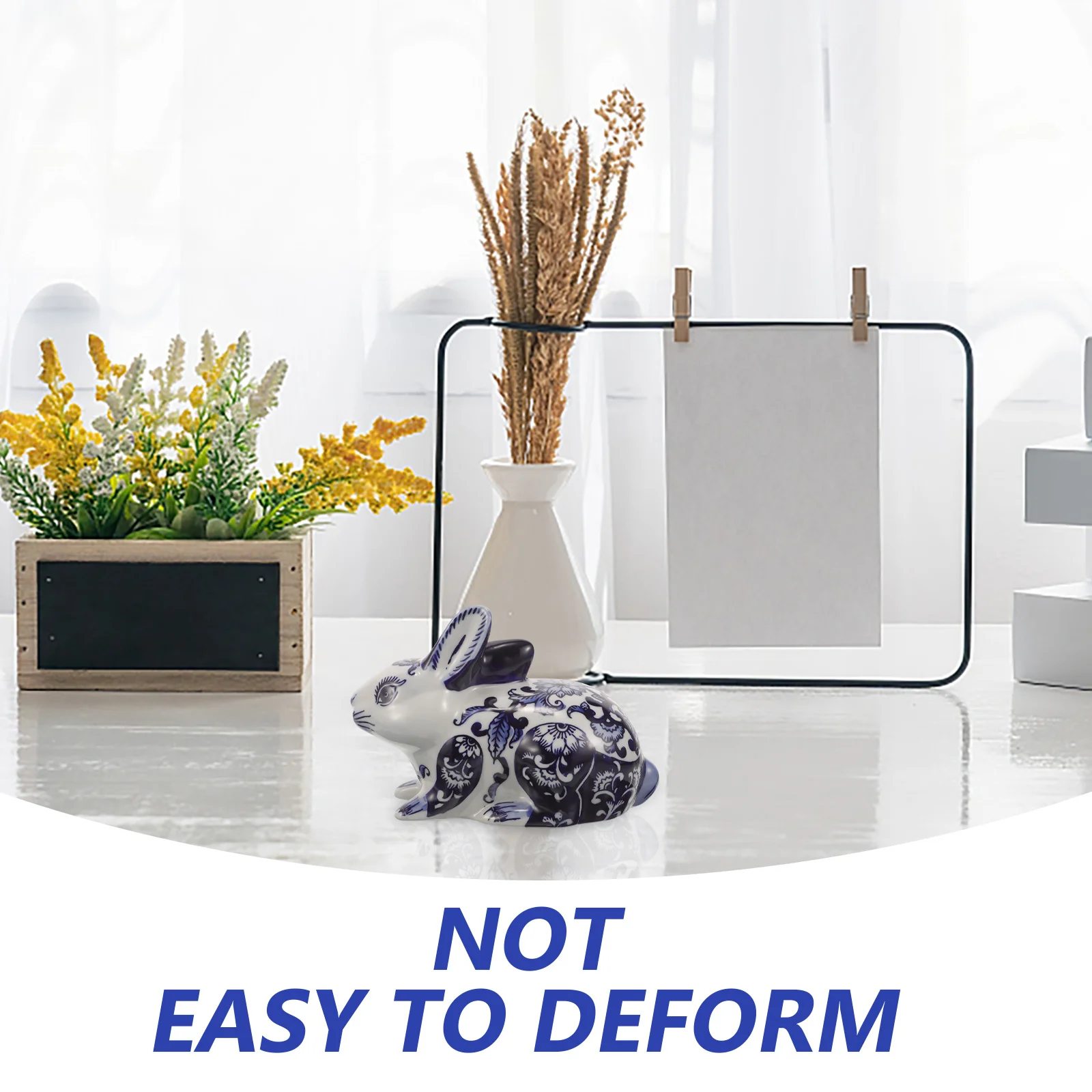 Ceramic Rabbit Sculpture Adorable Bunny Craft for Desktop Living Room Easter Decoration Ceramic Crafts Rabbit Figurine
Ceramic Rabbit Sculpture Adorable Bunny Craft for Desktop Living Room Easter Decoration Ceramic Crafts Rabbit Figurine