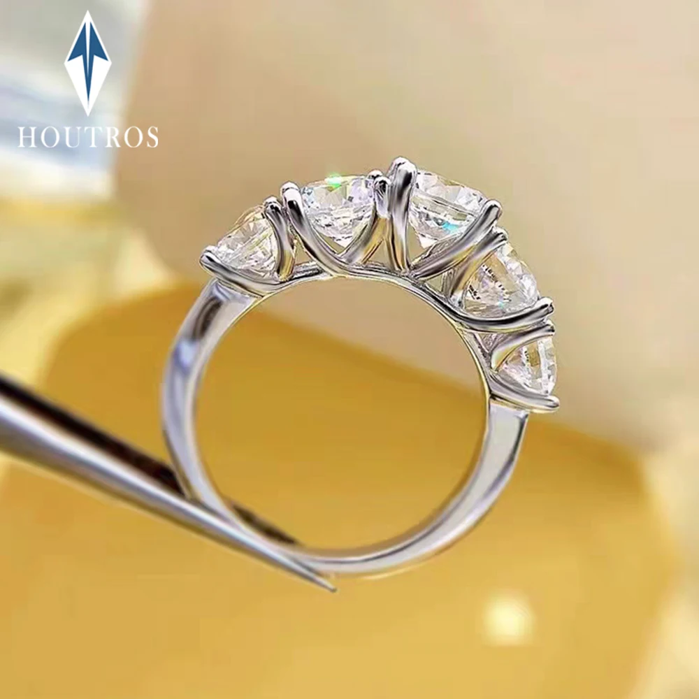 5 Stones 3.6CT All Moissanite Rings for Women 18k Plated 925 Sterling Silver Wedding Band Sparkling Diamonds Fine Jewelry GRA
5 Stones 3.6CT All Moissanite Rings for Women 18k Plated 925 Sterling Silver Wedding Band Sparkling Diamonds Fine Jewelry GRA