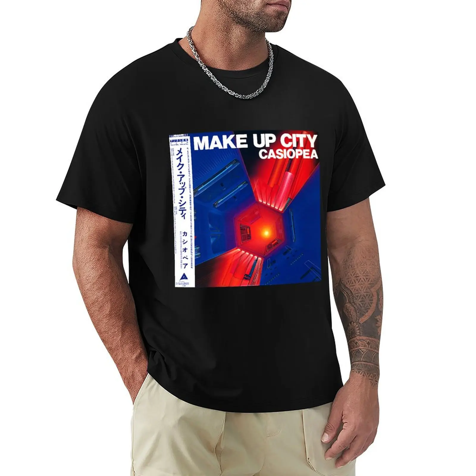 Casiopea - Make Up City (1980) T-Shirt Casual Fashion Short Sleeve Cotton T-Shirt
Casiopea - Make Up City (1980) T-Shirt Casual Fashion Short Sleeve Cotton T-Shirt