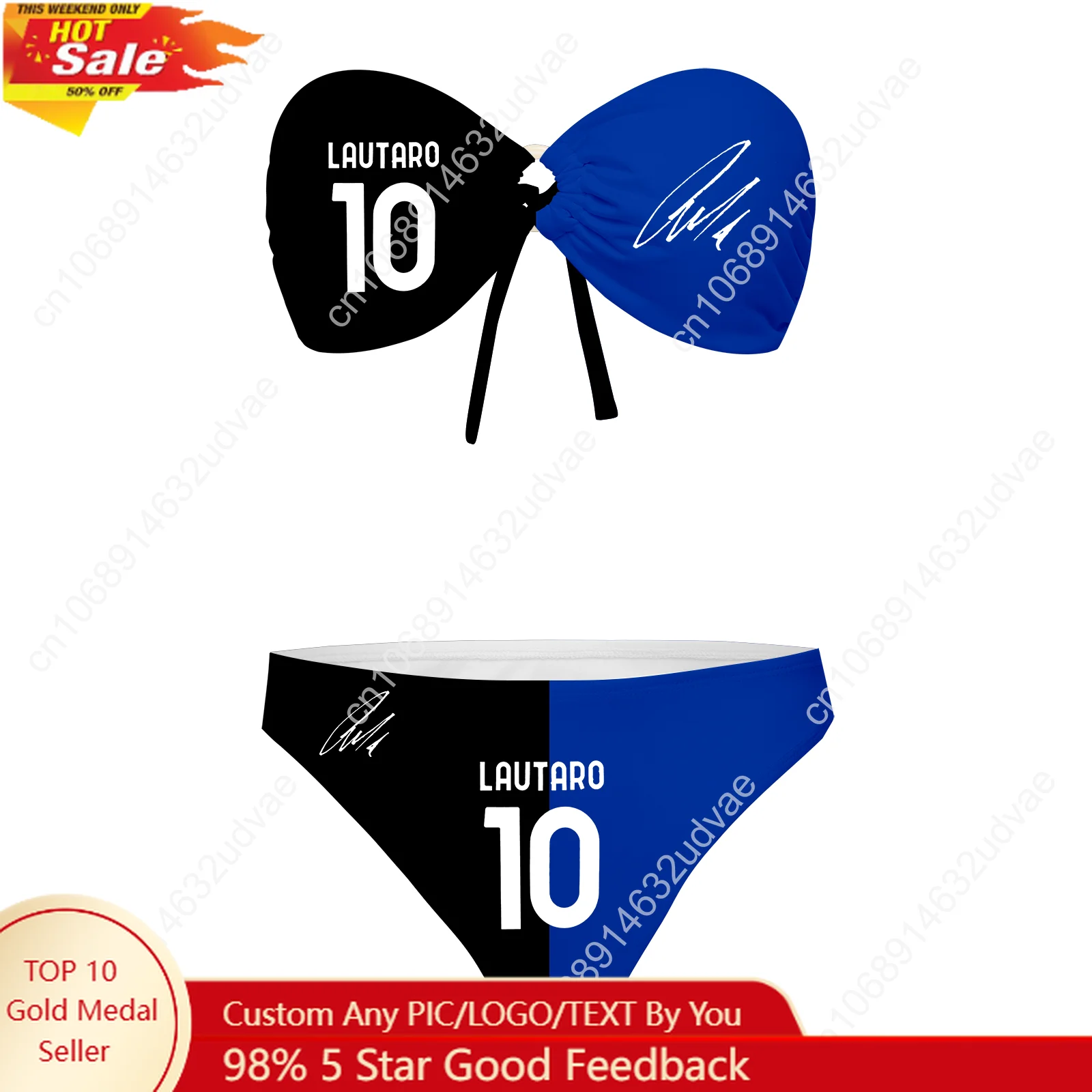 Lautaro No.10 Strapless Swimsuit Womens Bathing Suits Argentina Soccer Star Personalized Beach Sexy Bikini Customize Beachwear
Lautaro No.10 Strapless Swimsuit Womens Bathing Suits Argentina Soccer Star Personalized Beach Sexy Bikini Customize Beachwear