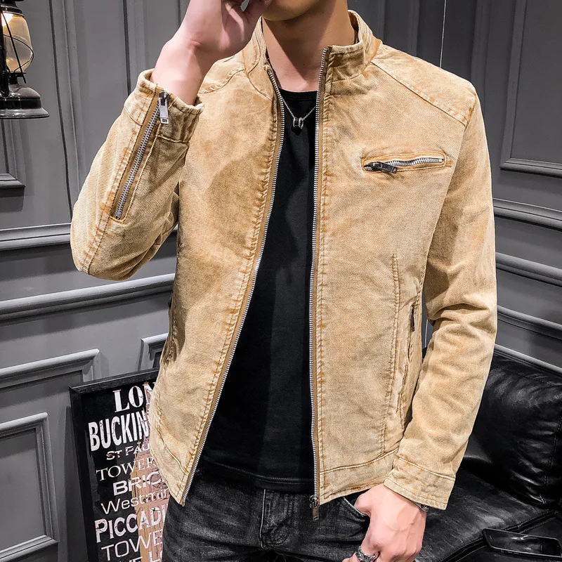 Slim Fit Solid Men Retro Denim Jackets Zipper Coat Turn Down Collar Full New Spring Autumn Men's Denim Coat Casual Streetwear
Slim Fit Solid Men Retro Denim Jackets Zipper Coat Turn Down Collar Full New Spring Autumn Men's Denim Coat Casual Streetwear