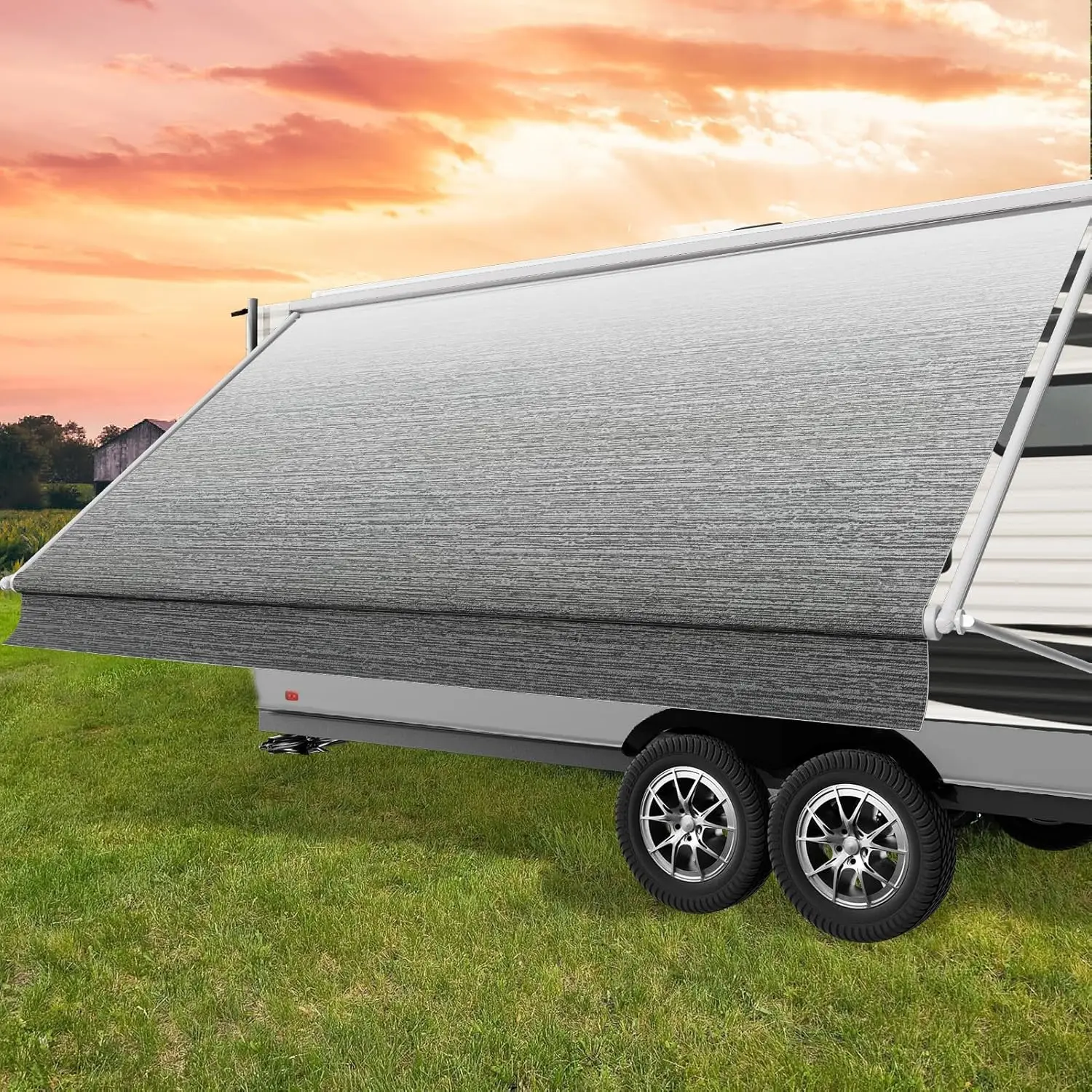15ft RV Awning Replacement Fabric - 19.5oz Vinyl, Ombré Gray, UV & Weather Resistant, Universal Fit for Campers
15ft RV Awning Replacement Fabric - 19.5oz Vinyl, Ombré Gray, UV & Weather Resistant, Universal Fit for Campers