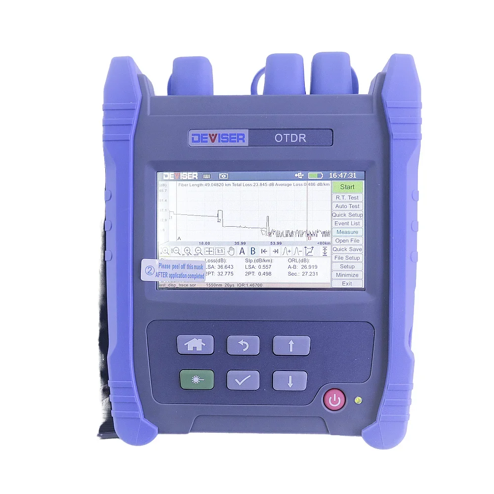 Deviser AE1001 Portable OTDR Optical Time Domain Reflectometer Fiber Optic OTDR with Touch Screen
Deviser AE1001 Portable OTDR Optical Time Domain Reflectometer Fiber Optic OTDR with Touch Screen