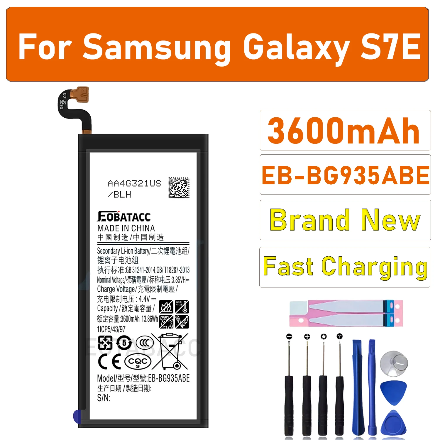 2025 YEARS EOTABACC 100% Original EB-BG935ABE Battery For Samsung S7E/G935 Battery+Tools
2025 YEARS EOTABACC 100% Original EB-BG935ABE Battery For Samsung S7E/G935 Battery+Tools