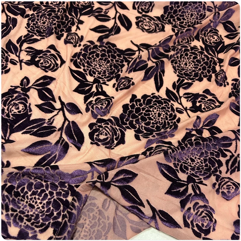 150cm Wide Purple Flower Elastic Hollow Rotten Flower Golden Velvet Fabric Dress
150cm Wide Purple Flower Elastic Hollow Rotten Flower Golden Velvet Fabric Dress