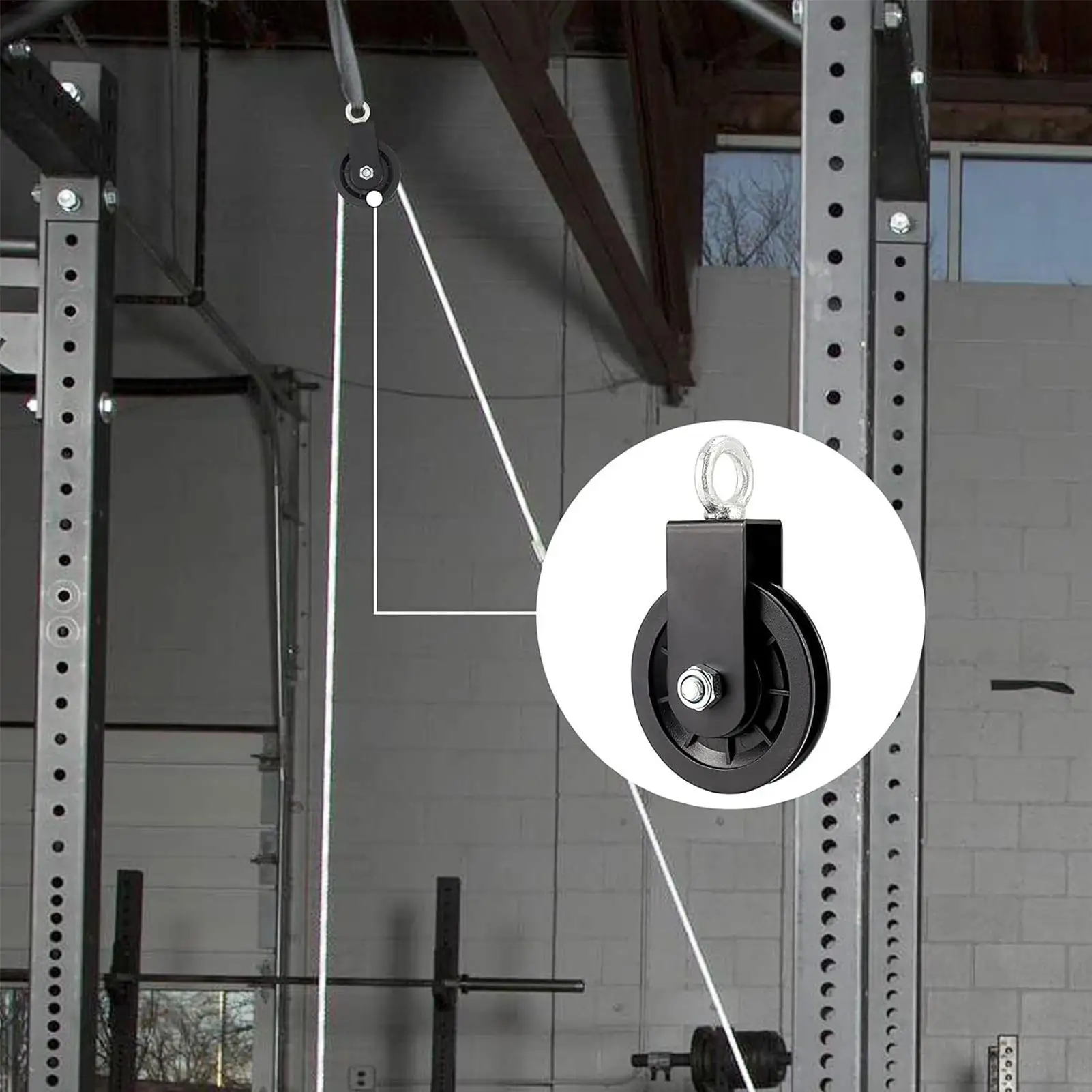 Gym Pulley Wheel Heavy Duty Steel Smooth Fitness Equipment 2 Pieces Home Gym Cable Pulley System for Workout Clotheslines Cranes
Gym Pulley Wheel Heavy Duty Steel Smooth Fitness Equipment 2 Pieces Home Gym Cable Pulley System for Workout Clotheslines Cranes