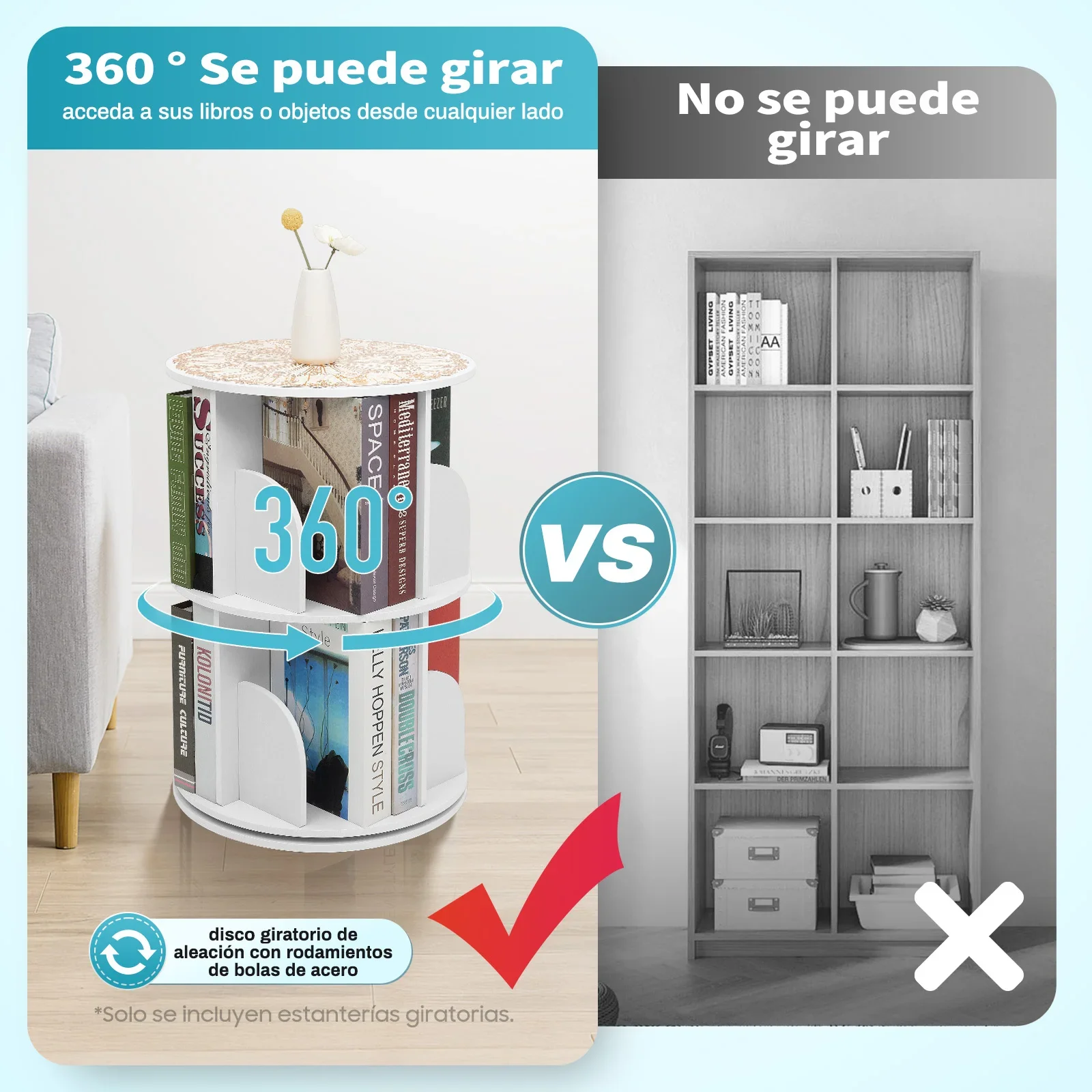 Двухуровневая вращающаяся книжная полка: стильный дизайн, соединяющая реальность и воображение, добавляет культурное очарование и художественная атмосфера.
Двухуровневая вращающаяся книжная полка: стильный дизайн, соединяющая реальность и воображение, добавляет культурное очарование и художественная атмосфера.