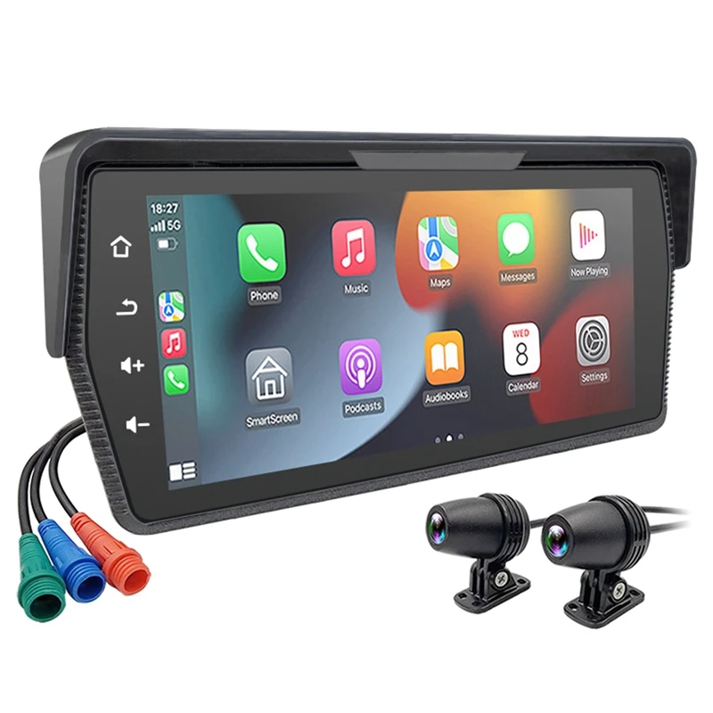 Portable 6.86 Inch Motorcycle DVR Wireless Carplay Android Auto Screen GPS Display Monitor Dual AHD Cameras
Portable 6.86 Inch Motorcycle DVR Wireless Carplay Android Auto Screen GPS Display Monitor Dual AHD Cameras