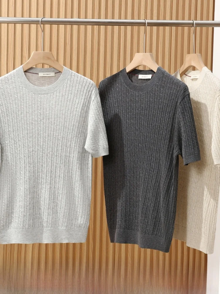 Italian Vintage Style Lyocell Linen Lazy Pattern Summer Men's Loose Knitted Short Sleeve T-Shirt Breathable Comfortable round...
Italian Vintage Style Lyocell Linen Lazy Pattern Summer Men's Loose Knitted Short Sleeve T-Shirt Breathable Comfortable round...