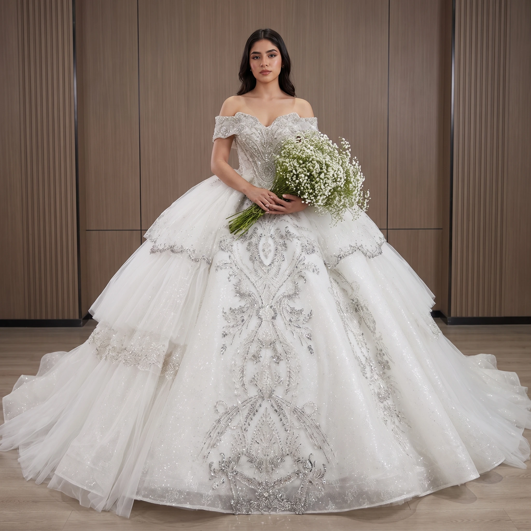 Simple Shining CustomizedWomen Wedding Dresses Backless Ball Gown Formal Party 2026 Short Sleeves Floor Mopping Vestido De Novia
Simple Shining CustomizedWomen Wedding Dresses Backless Ball Gown Formal Party 2026 Short Sleeves Floor Mopping Vestido De Novia
