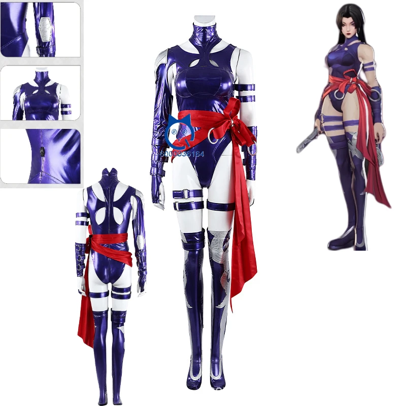 New Arrival Rivals Psylocke Cosplay Costume Game Character Anime Jumpsuit for Women Uniform Comic Con Halloween Party Sexy Suit
New Arrival Rivals Psylocke Cosplay Costume Game Character Anime Jumpsuit for Women Uniform Comic Con Halloween Party Sexy Suit