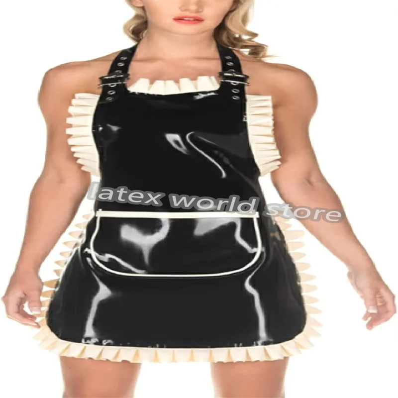 Latex Apron Black with White Handmade for Women Cosplay Costumes Custom Made
Latex Apron Black with White Handmade for Women Cosplay Costumes Custom Made
