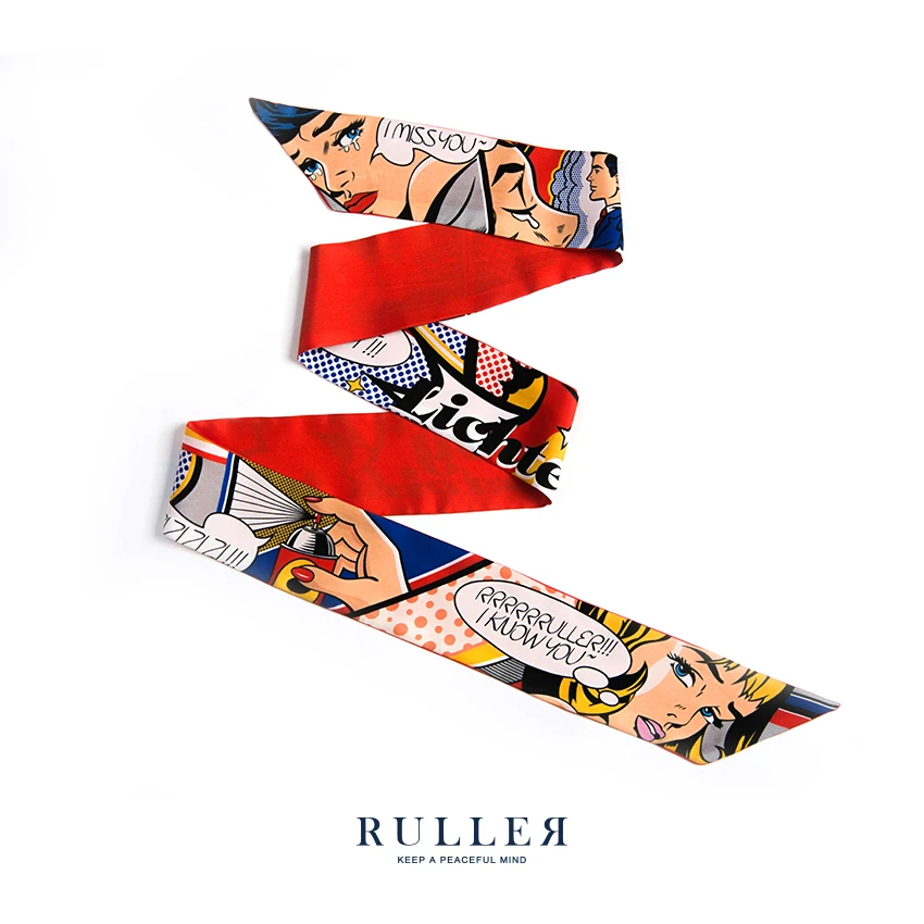 Original Design Silk Scarf Narrow Width 8cm Roy Lichtenstein American Comic Style Multifunctional Gift for Men And Women
Original Design Silk Scarf Narrow Width 8cm Roy Lichtenstein American Comic Style Multifunctional Gift for Men And Women