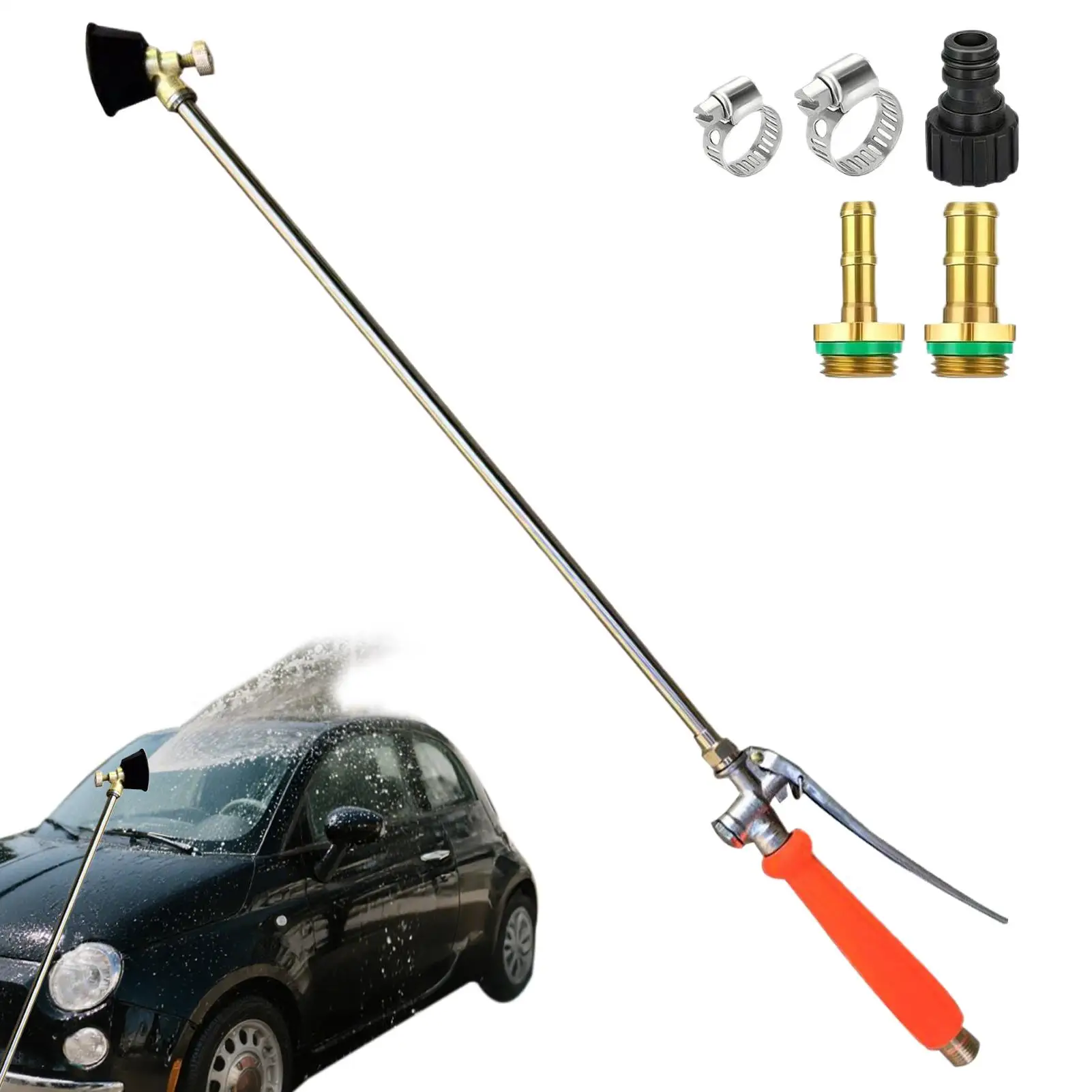 Garden Sprayer Wand Metal Sprayer Wand Adjustable Nozzle Cleaning Tool with Hose Quick Connector Shut off Valve for Outdoor
Garden Sprayer Wand Metal Sprayer Wand Adjustable Nozzle Cleaning Tool with Hose Quick Connector Shut off Valve for Outdoor