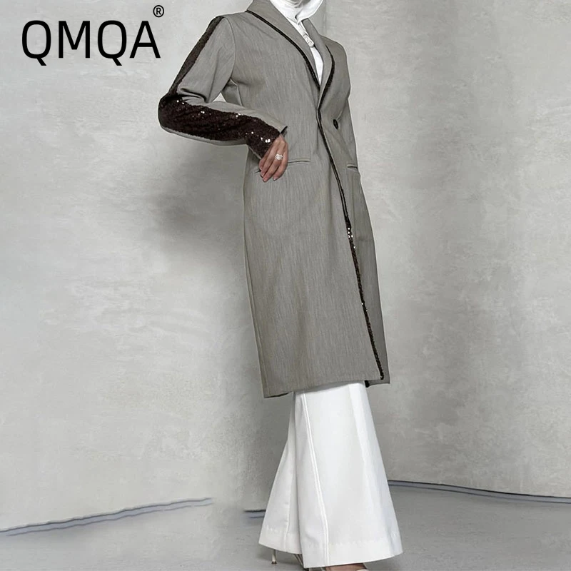 QMQA Fashion Women's Elegant Spliced Sequin Design Trench Contrast Color Double Breasted Windbreaker Coats 2025 Clothing QM614
QMQA Fashion Women's Elegant Spliced Sequin Design Trench Contrast Color Double Breasted Windbreaker Coats 2025 Clothing QM614