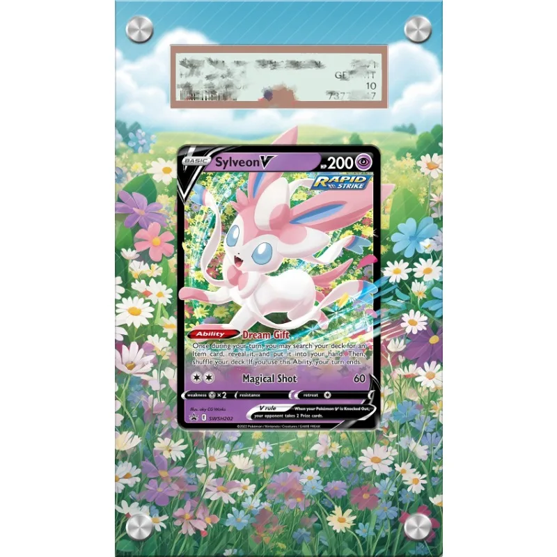 Art Display for Pokemon Sylveon Card PTCG Keychain Anime Game Collectibles Anime Merchandise Acrylic Protective Case Toys Gift
Art Display for Pokemon Sylveon Card PTCG Keychain Anime Game Collectibles Anime Merchandise Acrylic Protective Case Toys Gift