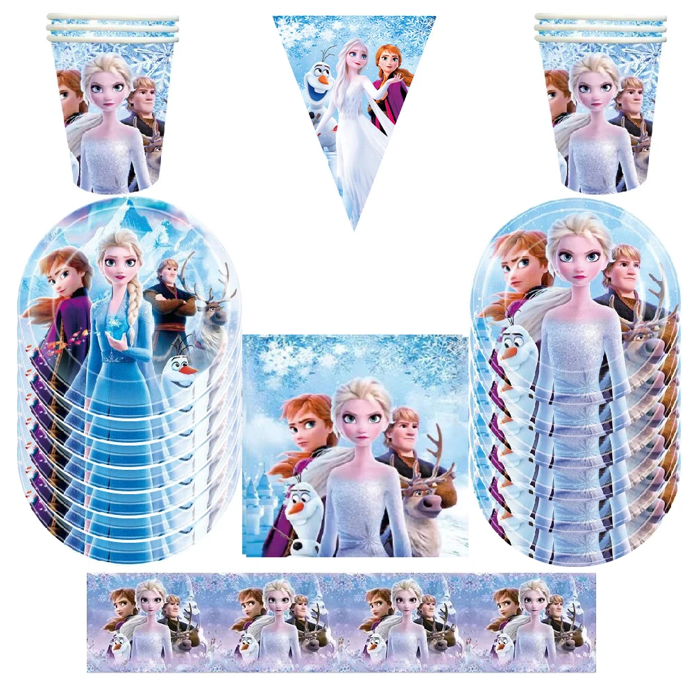 Disney Elsa Anna Frozen Party Supplies Paper Cups Paper Plates Tablecloths Children's Girls Snow Queen Birthday Party Decoration
Disney Elsa Anna Frozen Party Supplies Paper Cups Paper Plates Tablecloths Children's Girls Snow Queen Birthday Party Decoration