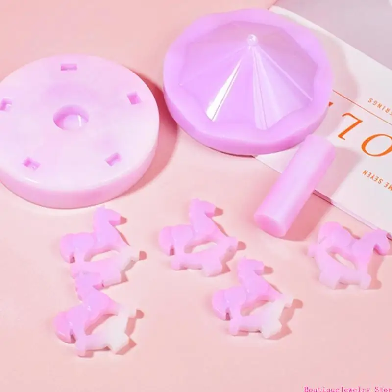 E1PE Carousel Horse Mould Silicone Decorating Mold DIY Handmade Tool Crafting Project
E1PE Carousel Horse Mould Silicone Decorating Mold DIY Handmade Tool Crafting Project