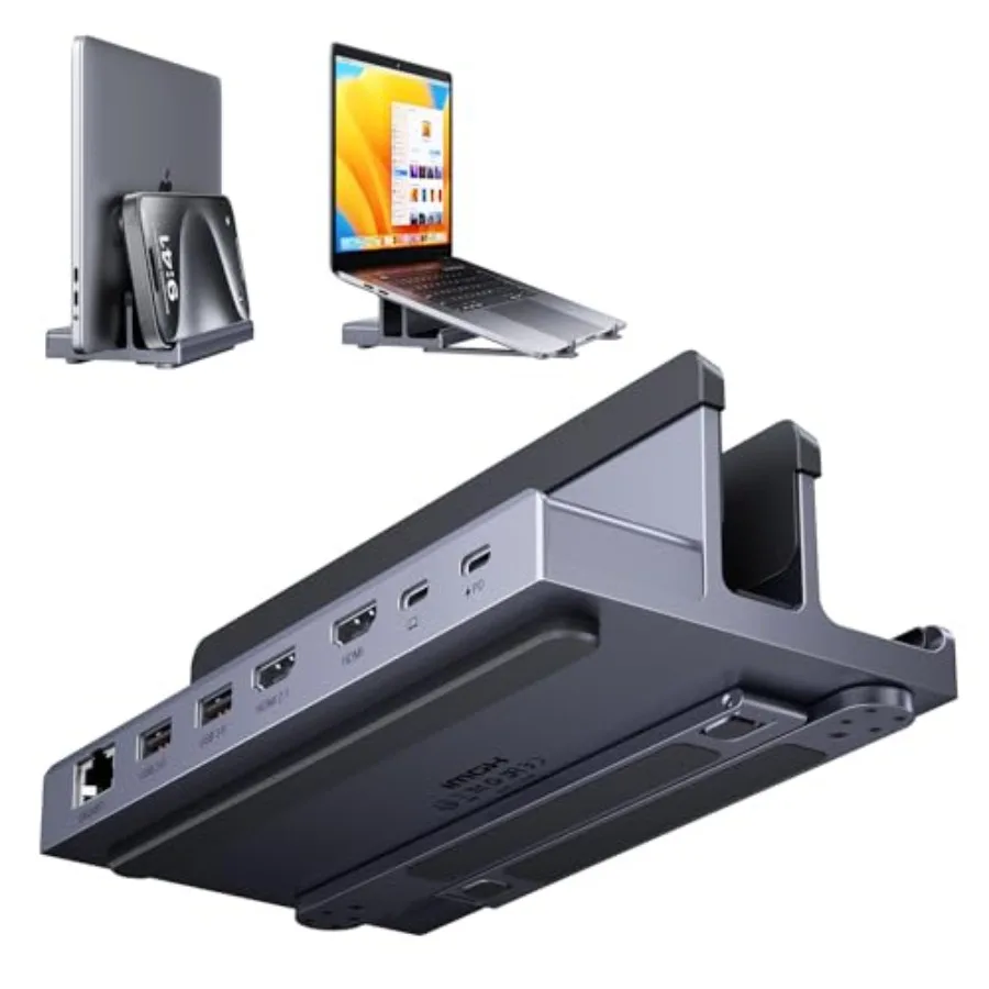 Laptop Docking Station Stand Dual 4K: Aluminum Black USB C Dock for Windows Laptops, Supports Dual 4K@60Hz, 2 HDMI, 2 USB3.0, 1
Laptop Docking Station Stand Dual 4K: Aluminum Black USB C Dock for Windows Laptops, Supports Dual 4K@60Hz, 2 HDMI, 2 USB3.0, 1
