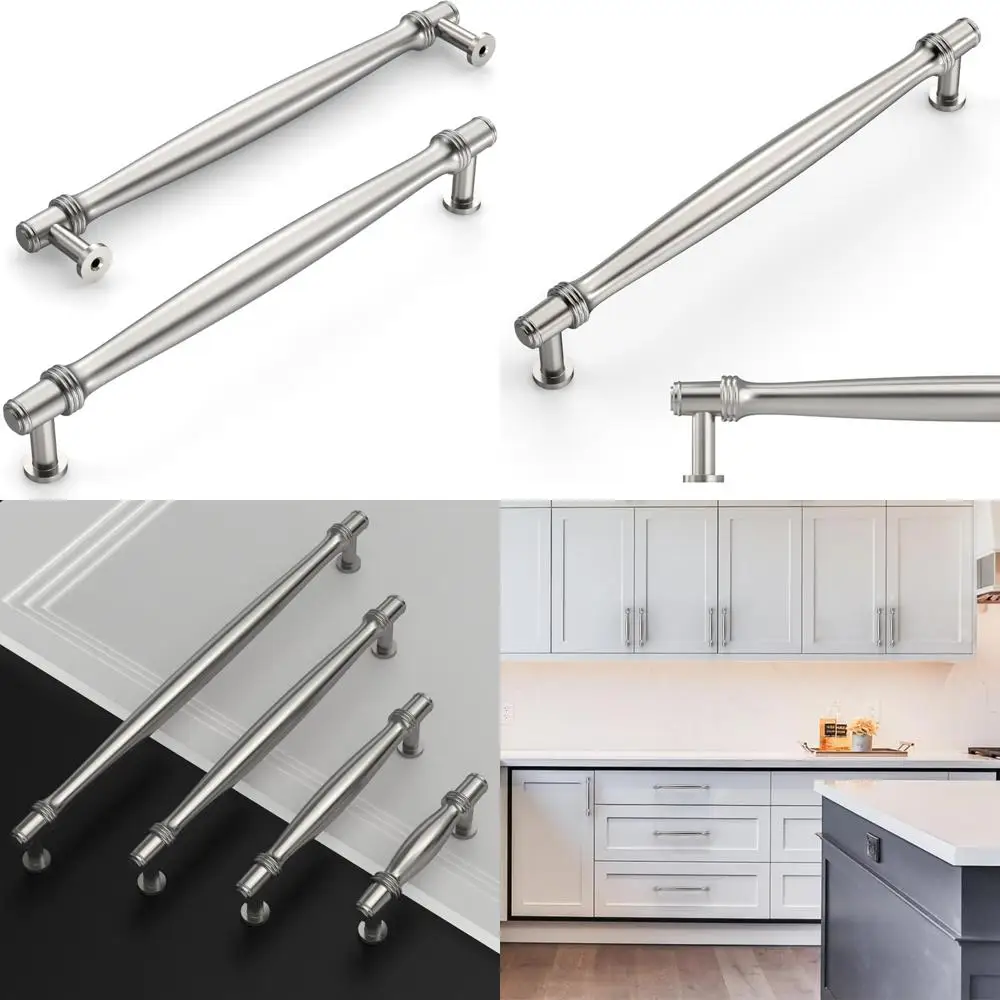 10-Pack 10 Inch Brushed Satin Nickel Cabinet Pulls with 254mm Hole Centers - Kitchen Cabinet Hardware Handles
10-Pack 10 Inch Brushed Satin Nickel Cabinet Pulls with 254mm Hole Centers - Kitchen Cabinet Hardware Handles