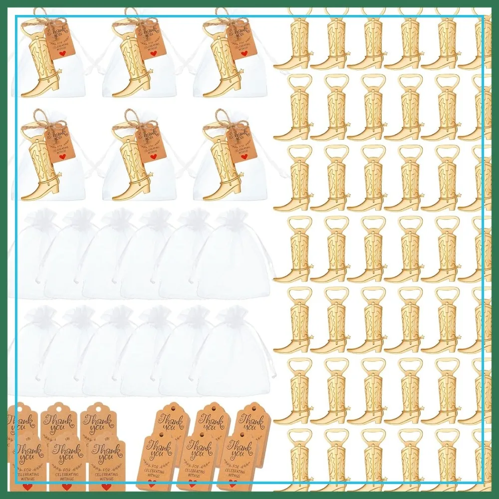 251 Pcs Cowboy Boot Bottle Opener Set Western Derby Wedding Party Favor Includes Beer Opener, Organza Bag, Thank You Tag, Jute Rope for Guest
251 Pcs Cowboy Boot Bottle Opener Set Western Derby Wedding Party Favor Includes Beer Opener, Organza Bag, Thank You Tag, Jute Rope for Guest