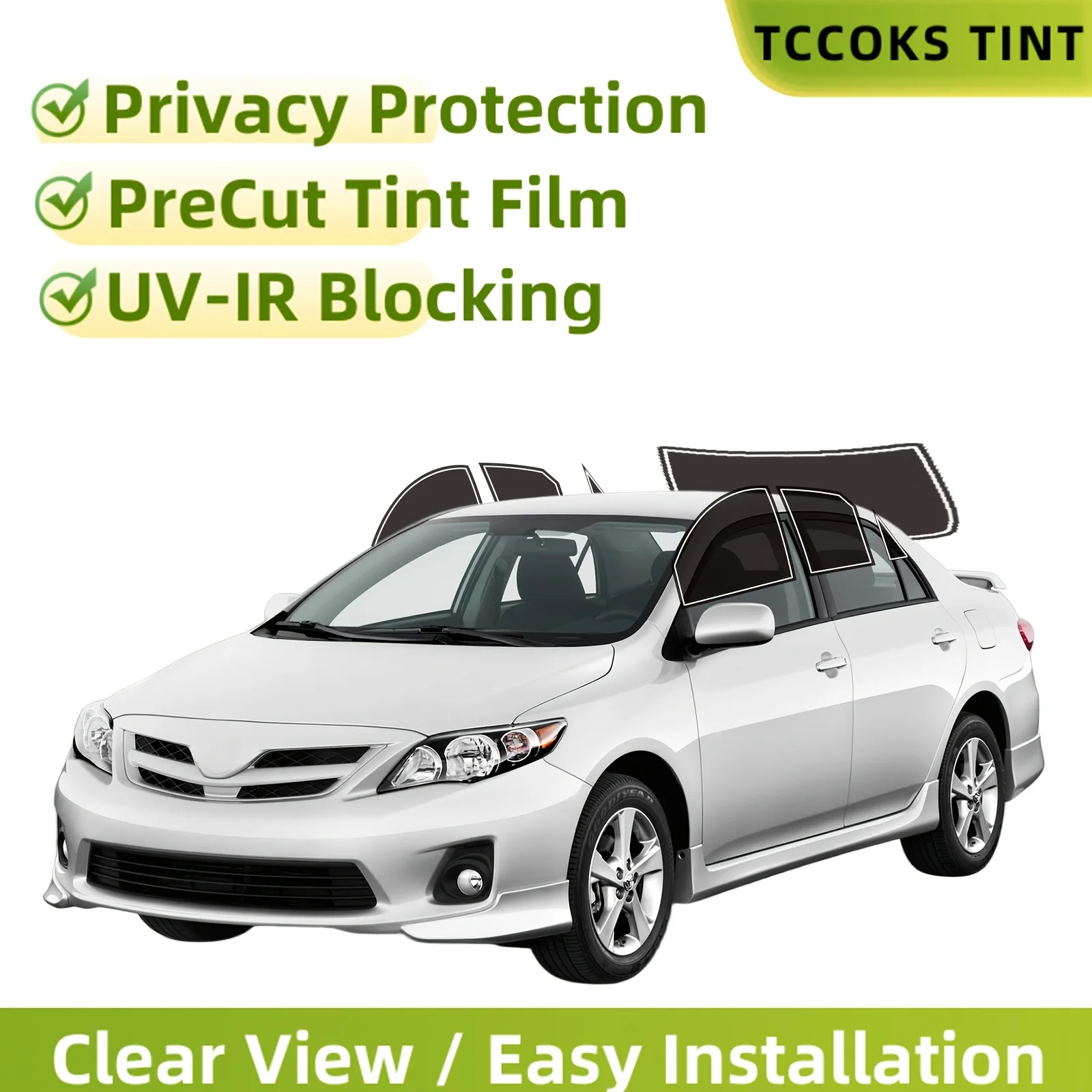 PreCut Window Film for Toyota Corolla Sedan 2009-2013
PreCut Window Film for Toyota Corolla Sedan 2009-2013