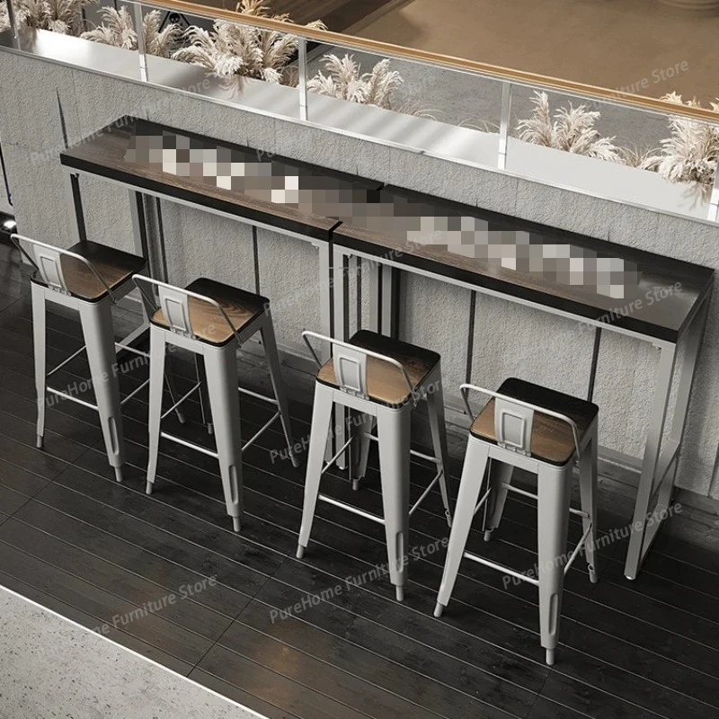 Commercial Solid Wood Industrial Style Bar Table By Wall-Mounted Long Narrow High Console Table for Cafe and Bar Furniture
Commercial Solid Wood Industrial Style Bar Table By Wall-Mounted Long Narrow High Console Table for Cafe and Bar Furniture