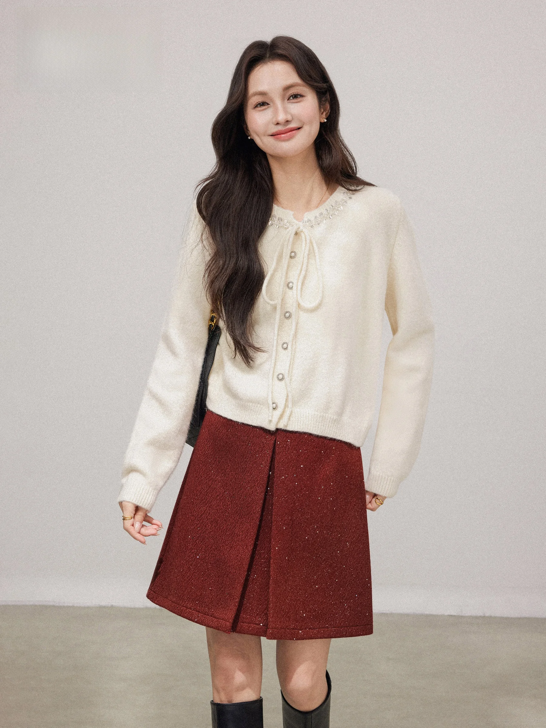 Shiny Sequin Knitted Sweater Women's Autumn Winter Soft Cozy Belted Design Unique Beautiful Casual Style Long Sleeve Cardigan
Shiny Sequin Knitted Sweater Women's Autumn Winter Soft Cozy Belted Design Unique Beautiful Casual Style Long Sleeve Cardigan