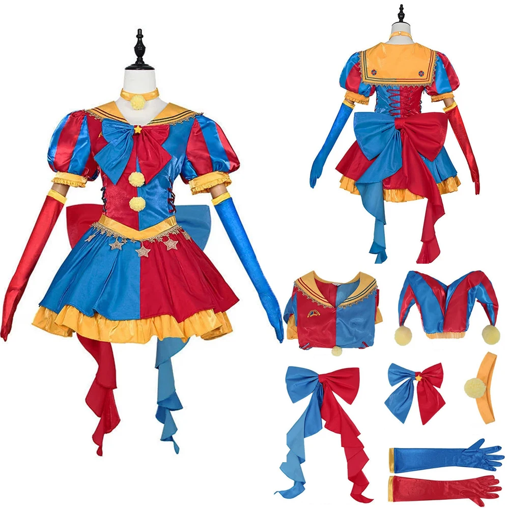 Anime Amazing Clown Cosplay Costume Lolita Dress Unisex Stage Outfit Halloween Carnival Clothes
Anime Amazing Clown Cosplay Costume Lolita Dress Unisex Stage Outfit Halloween Carnival Clothes