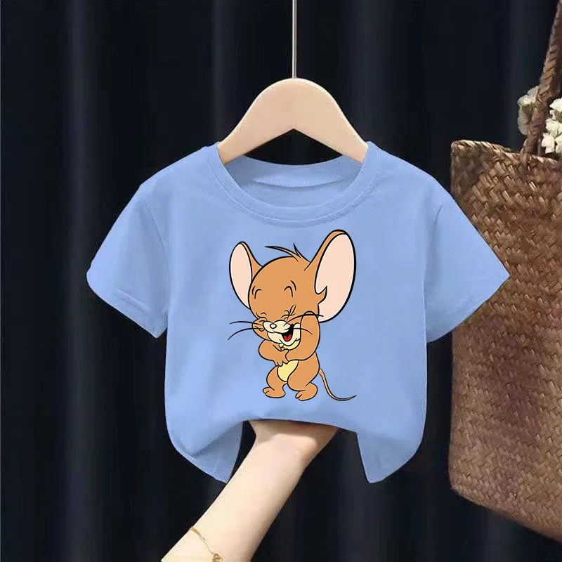 100% Pure Cotton Children's Clothing Jerry Cartoon Printed T-shirt, Trendy Street Top for Boys and Girls, Round Neck T-shirt
100% Pure Cotton Children's Clothing Jerry Cartoon Printed T-shirt, Trendy Street Top for Boys and Girls, Round Neck T-shirt