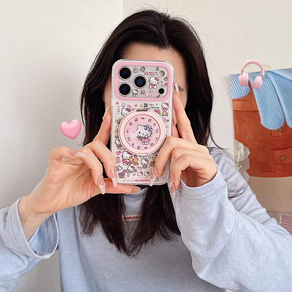 Cute Cartoon Sanrio Hello Kitty 360°Rotation Stand Phone Case For iPhone 17 16 15 14 13 Pro Max Cases With Ring Holder Cover
Cute Cartoon Sanrio Hello Kitty 360°Rotation Stand Phone Case For iPhone 17 16 15 14 13 Pro Max Cases With Ring Holder Cover