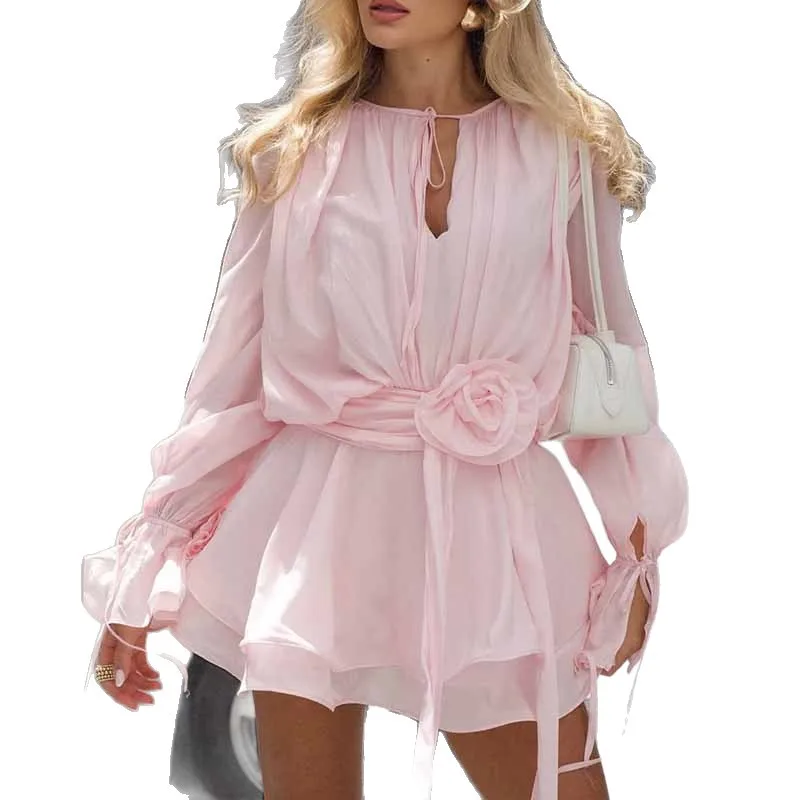 2026 Dress Solid Blouse Mini Dresses For Women V Neck Long Sleeve Spliced Lace Up Sweet Style Dress Female Clothing Fashion
2026 Dress Solid Blouse Mini Dresses For Women V Neck Long Sleeve Spliced Lace Up Sweet Style Dress Female Clothing Fashion