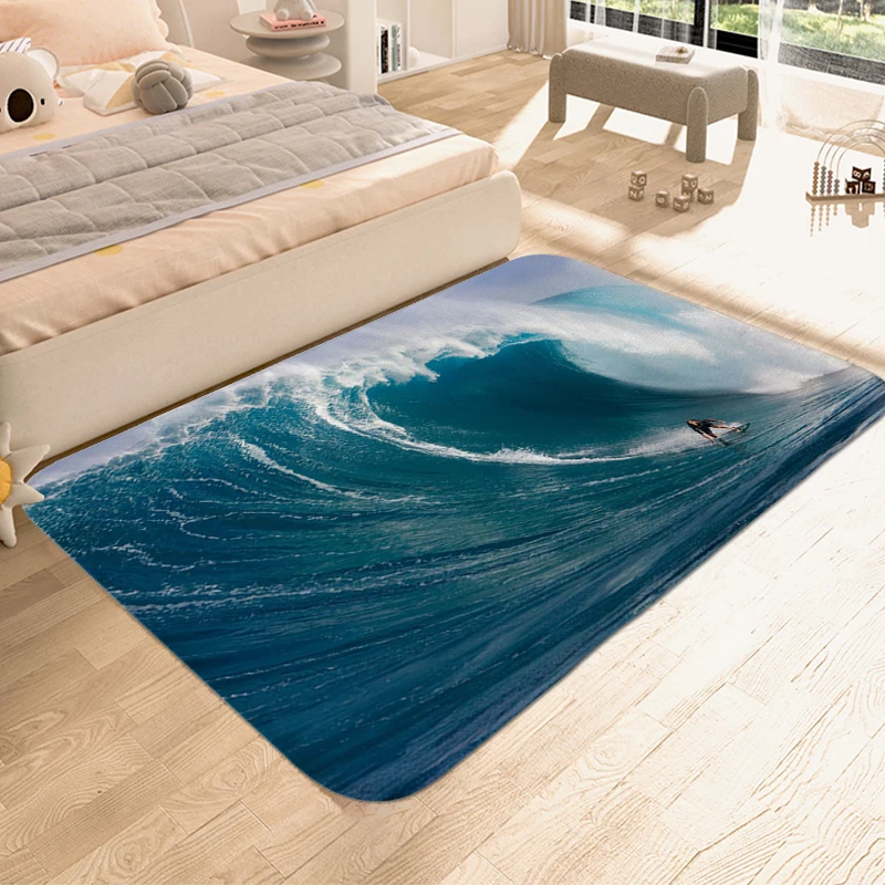 Beach Waves Rug for Bedroom Living Room Bedroom Carpet Anti Slip Bath Mat Room Decorating Items Funny Doormat Entrance Door
Beach Waves Rug for Bedroom Living Room Bedroom Carpet Anti Slip Bath Mat Room Decorating Items Funny Doormat Entrance Door