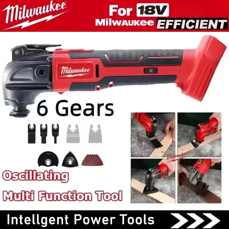 Milwaukee 18V Battery Electric Oscillating Multi Function Tool 6 Gears Cordless Vibration Trimmer Cutting Saw Power Tools
Milwaukee 18V Battery Electric Oscillating Multi Function Tool 6 Gears Cordless Vibration Trimmer Cutting Saw Power Tools