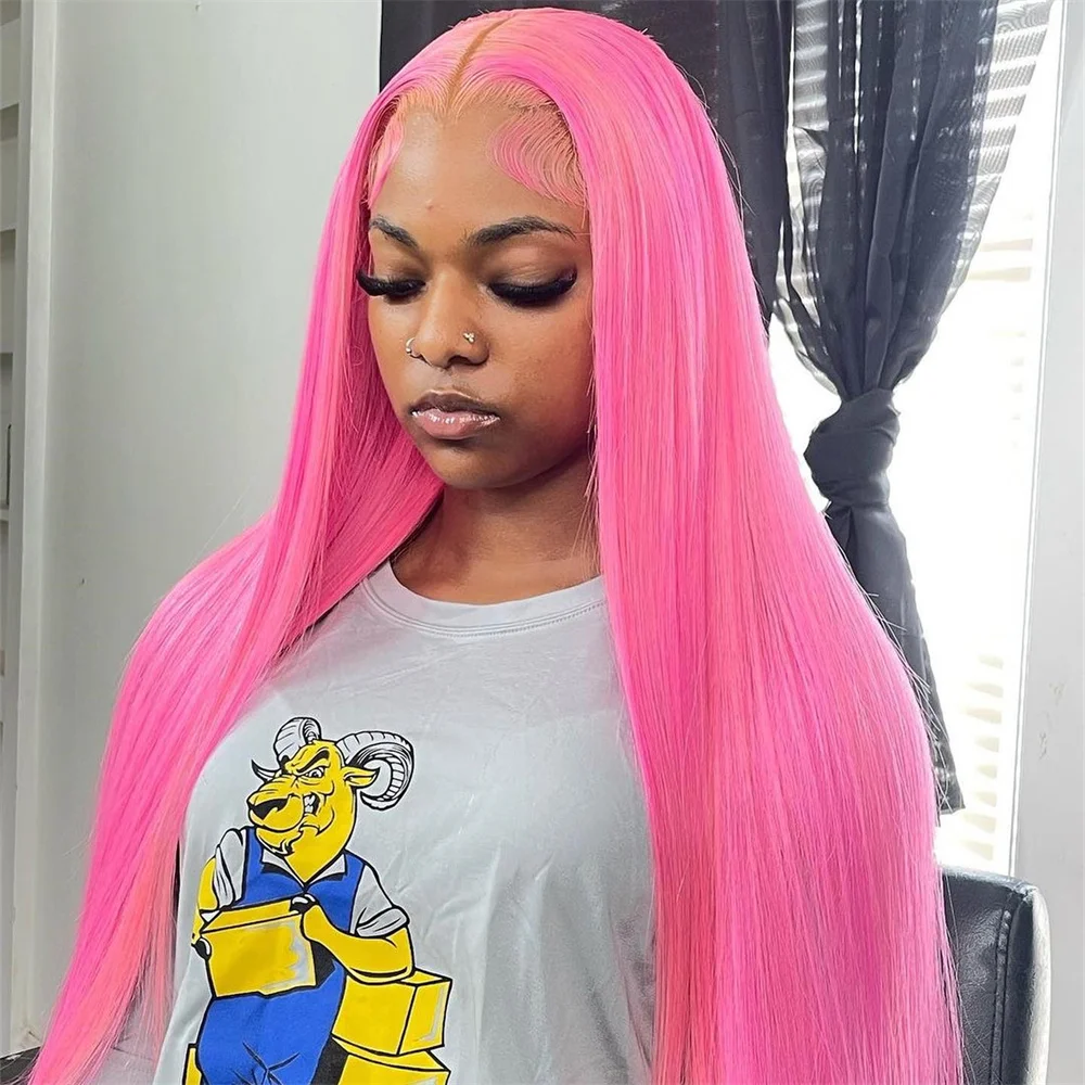 High Quality Hot Pink Wig Lace Front Human Hair Wig Straight Pink Colored 13x6 Hd Lace Frontal Wigs For Women Pre Plucked 30 32
High Quality Hot Pink Wig Lace Front Human Hair Wig Straight Pink Colored 13x6 Hd Lace Frontal Wigs For Women Pre Plucked 30 32
