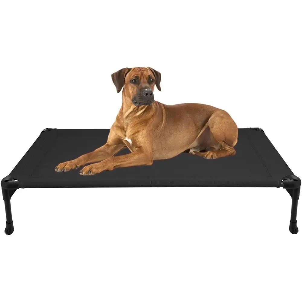 Large Cooling Raised Dog Bed with Mesh for Large Dogs, 42x30, Black
Large Cooling Raised Dog Bed with Mesh for Large Dogs, 42x30, Black