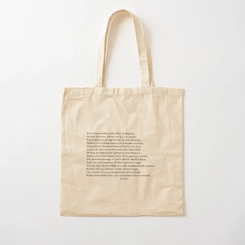 Romeo and Juliet- Prologue Tote Bag supermarket folding bag cute pouch bag canvas shopping Beach
Romeo and Juliet- Prologue Tote Bag supermarket folding bag cute pouch bag canvas shopping Beach