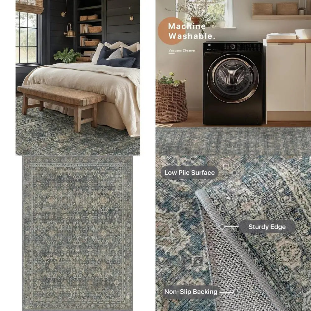 Vintage Boho Style 8x10 Area Rugs, Machine Washable for Living Room, Bedroom, Dining Room - Soft, Lightweight, Non-Slip Indoor C
Vintage Boho Style 8x10 Area Rugs, Machine Washable for Living Room, Bedroom, Dining Room - Soft, Lightweight, Non-Slip Indoor C