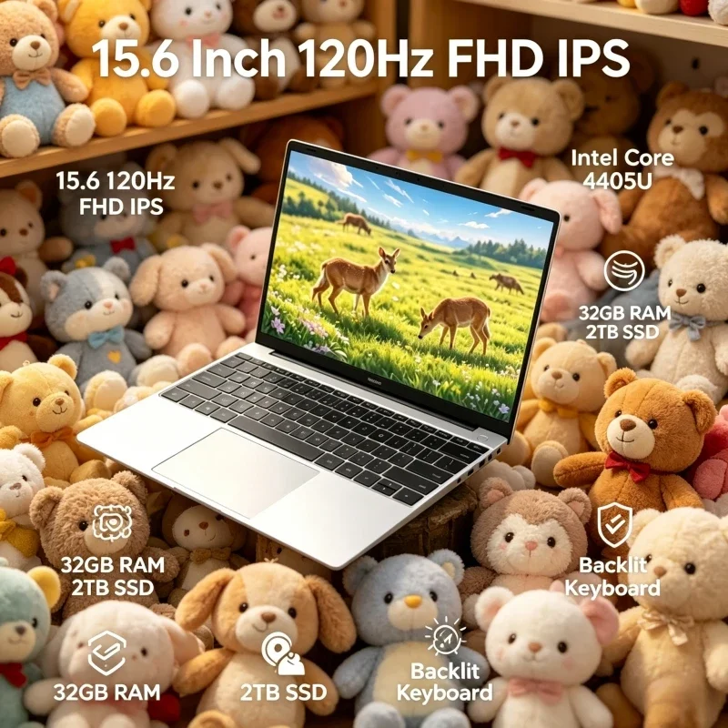 Hot 15.6 Inch Notebook with 120Hz FHD IPS Screen Intel 4405U Chip 32GB Large RAM 2TB Fast SSD Backlit Keyboard & Durable Battery
Hot 15.6 Inch Notebook with 120Hz FHD IPS Screen Intel 4405U Chip 32GB Large RAM 2TB Fast SSD Backlit Keyboard & Durable Battery