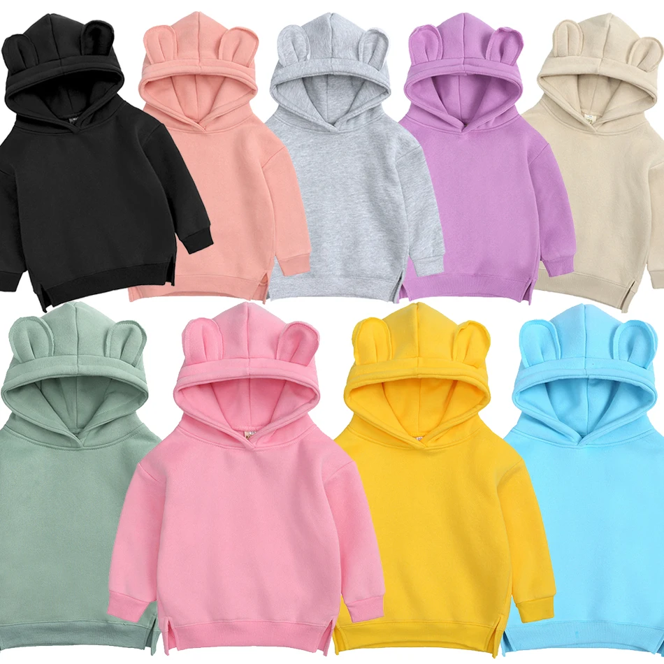 Boys Girls Solid Hoodies Baby Cute Bear Ear Hooded Tops Clothing Toddler Autumn Winter Casual Cotton Pullover Costumes
Boys Girls Solid Hoodies Baby Cute Bear Ear Hooded Tops Clothing Toddler Autumn Winter Casual Cotton Pullover Costumes