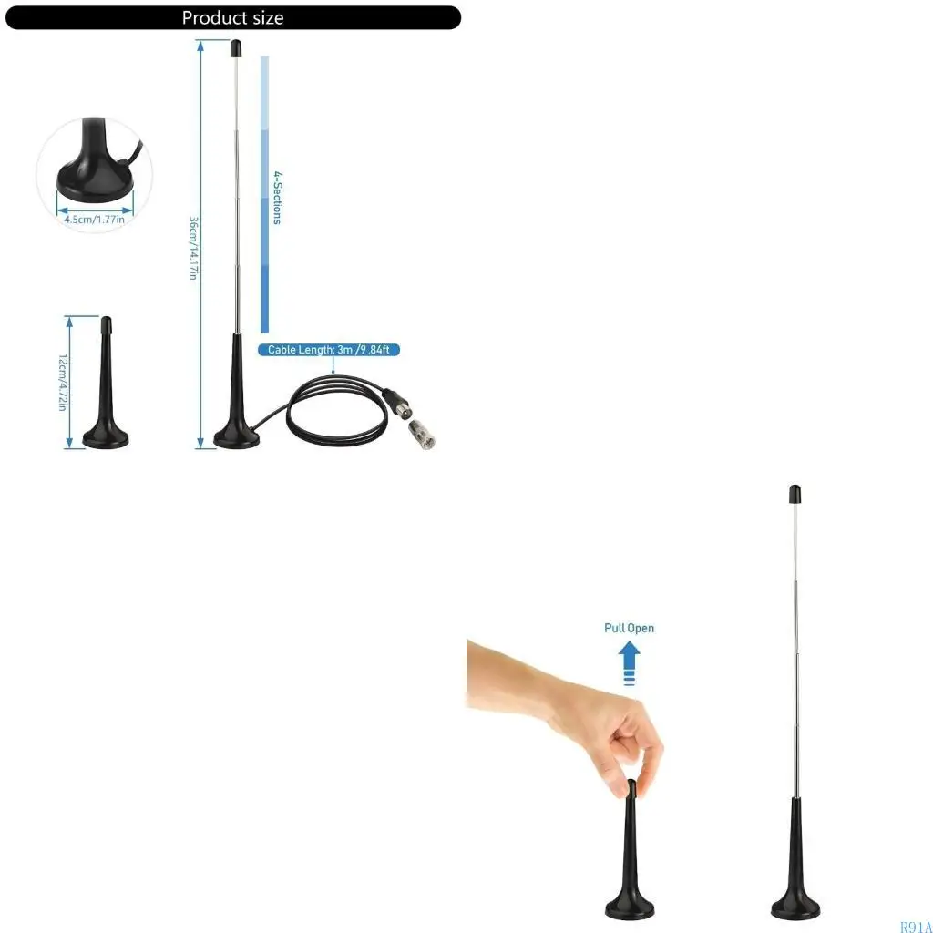R91A Внутренние FM-радио антенны DAB FM-антенны для цифрового FM-радио домашнего стереоприемника Телескопические FM-антенны с
R91A Внутренние FM-радио антенны DAB FM-антенны для цифрового FM-радио домашнего стереоприемника Телескопические FM-антенны с