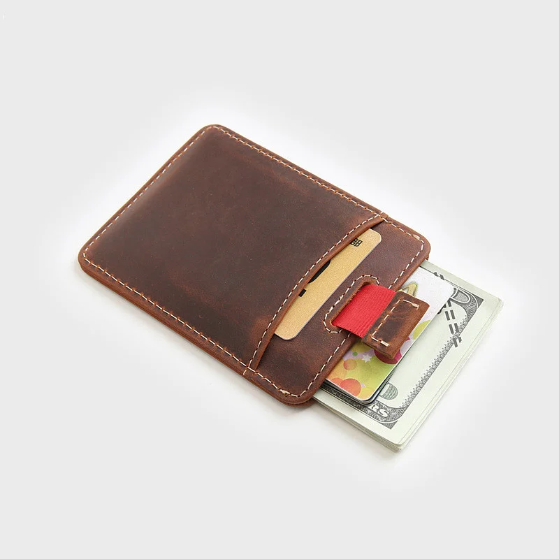 Genuine Leather Card Holder For Men Vintage Crazy Horse Cowhide Short Slim Minimalist Front Pocket Wallet Purse Credit Case
Genuine Leather Card Holder For Men Vintage Crazy Horse Cowhide Short Slim Minimalist Front Pocket Wallet Purse Credit Case