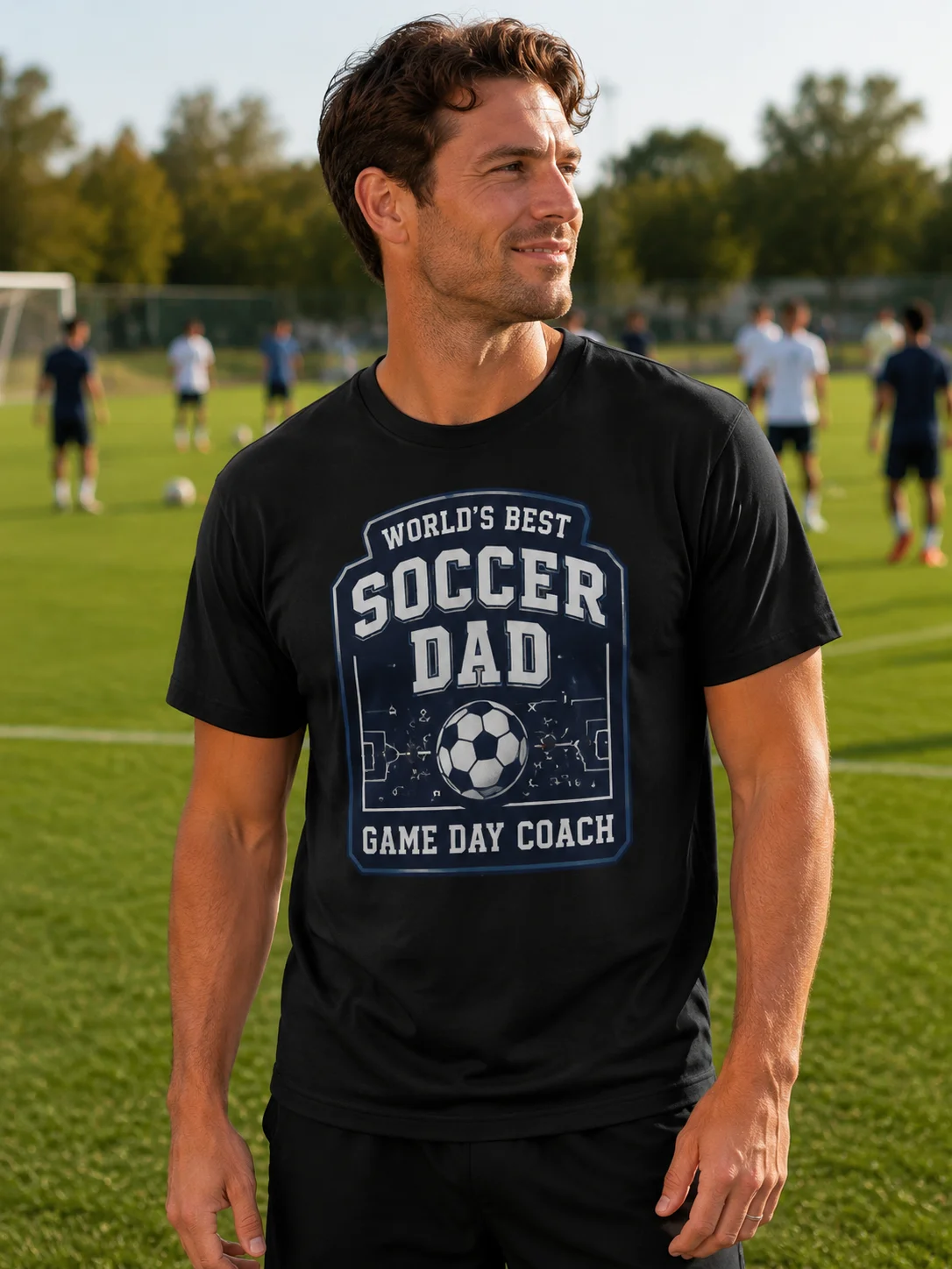 Men Graphic T-Shirt Short Sleeve Classic Fit 50% Cotton 50% Polyester Fabric Soccer Dad Print Summer Casual for Daily Wear
Men Graphic T-Shirt Short Sleeve Classic Fit 50% Cotton 50% Polyester Fabric Soccer Dad Print Summer Casual for Daily Wear