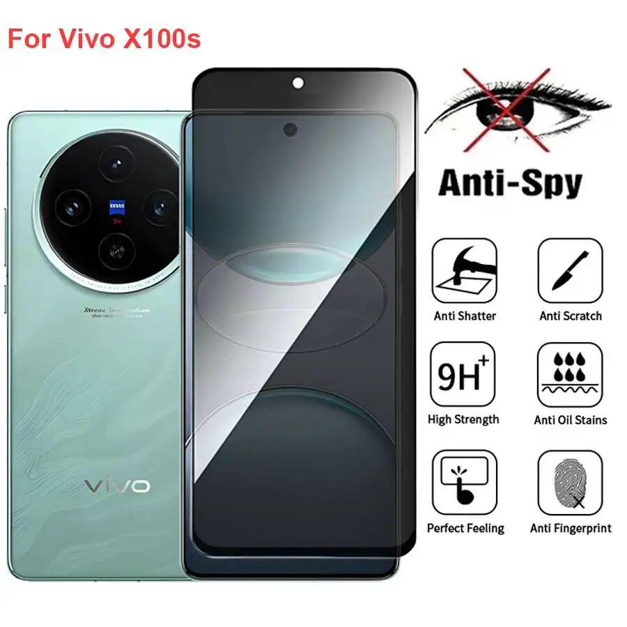 Vivo X100s V2359A Anti Spy Privacy Tempered Glass Protector Compatible For Vivox100s Full Cover Screen Phone Film
Vivo X100s V2359A Anti Spy Privacy Tempered Glass Protector Compatible For Vivox100s Full Cover Screen Phone Film