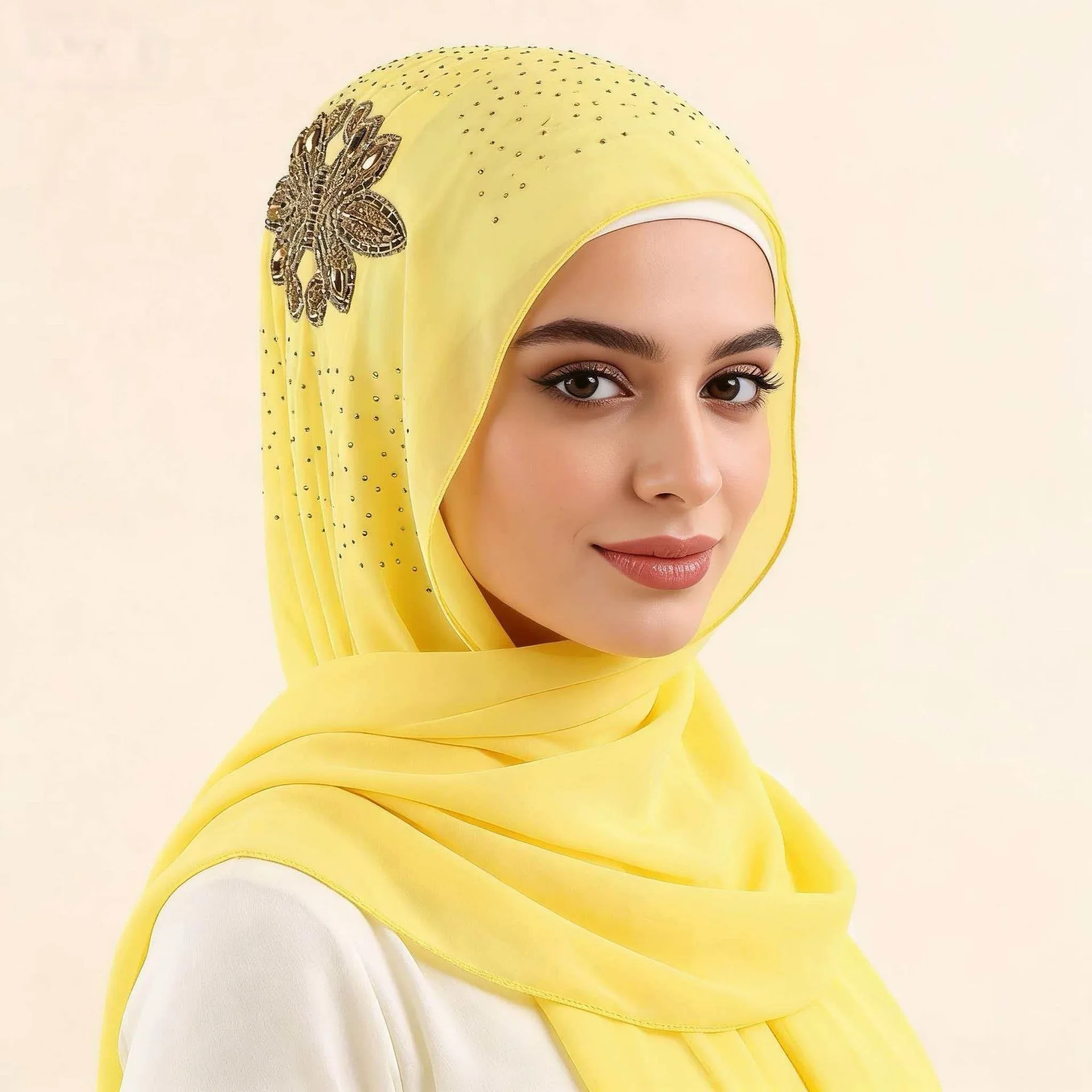 Muslim Women's Hat Hijabs Soft Chiffon with Beading Ramadam Headscarf Party Luxury Versatile Scarf Dubai Black Hijab 70X170CM B1
Muslim Women's Hat Hijabs Soft Chiffon with Beading Ramadam Headscarf Party Luxury Versatile Scarf Dubai Black Hijab 70X170CM B1