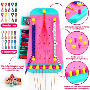 DIY Arts and Crafts,Friendship Bracelet Making Kit - Best Birthday Gift Ideas - Popular Bracelet Rope Making Toy Set