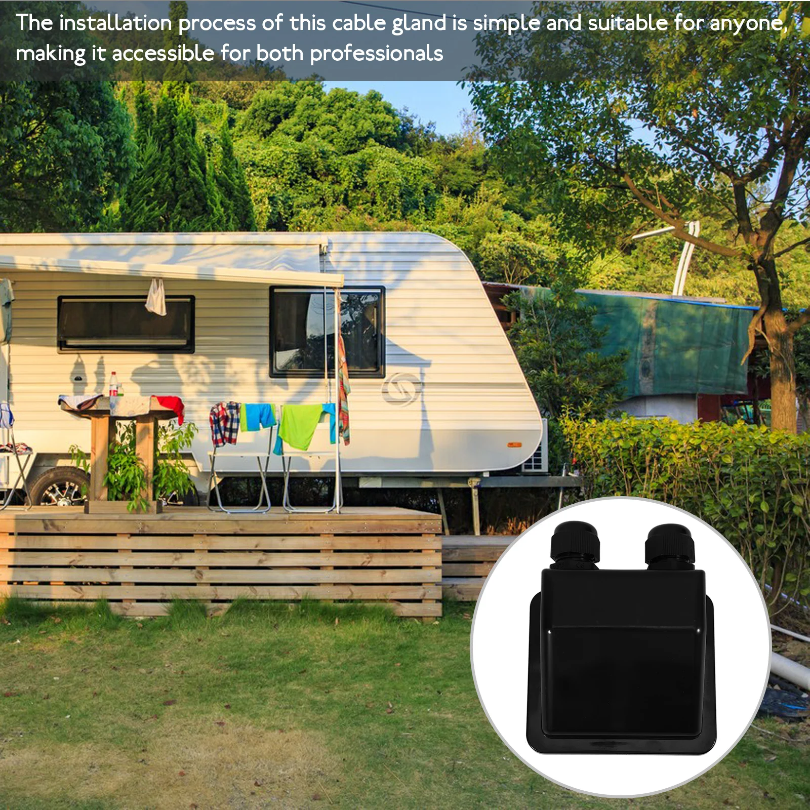 Входной кабель для панели с двойным отверстием, держатель для подключения солнечной панели для крыши Rv, ввод для солнечного кабеля, водонепроницаемый сальник
Входной кабель для панели с двойным отверстием, держатель для подключения солнечной панели для крыши Rv, ввод для солнечного кабеля, водонепроницаемый сальник